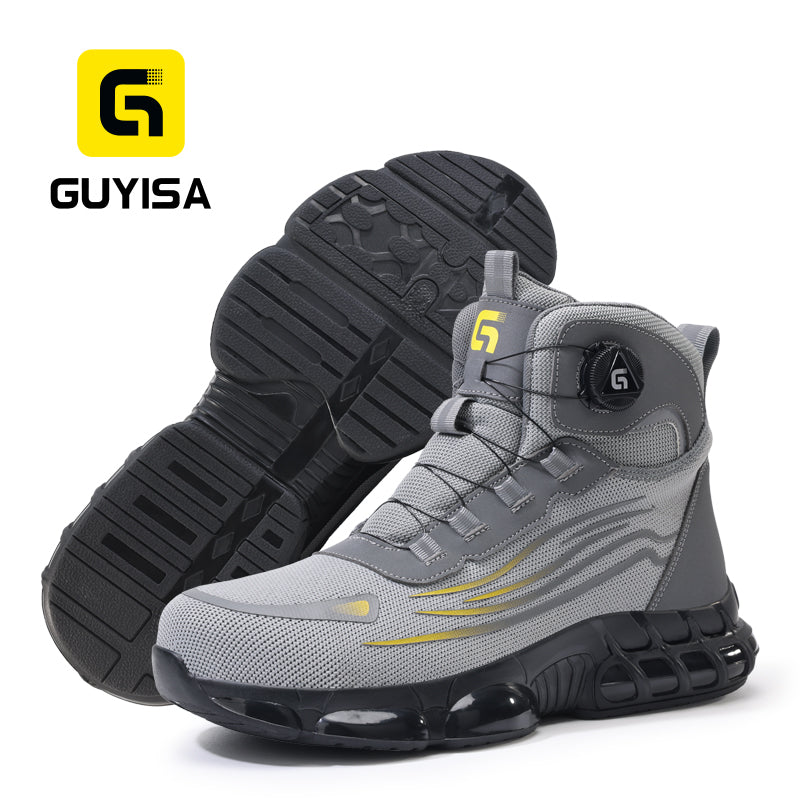 GUYISA Classic Series Grey Safety Boot TPU Sole New Style Microfiber Upper Safety Shoes