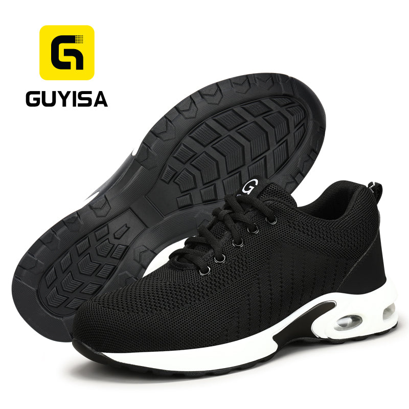 GUYISA Acceptable Custom Safety Shoes Breathable Fly Woven Mesh Steel Toe CE Safety Shoes