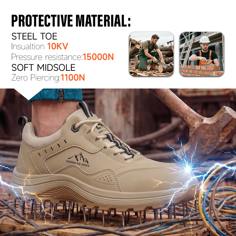 GUYISA 5039SKV 10KV Insulated Safety Work Shoes, Khaki