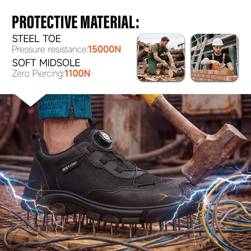 GUYISA 0216KV-2 Casual Safety Shoes | Euro Plastic Toe, Anti-smash, Anti-penetration, 10KV Insulation