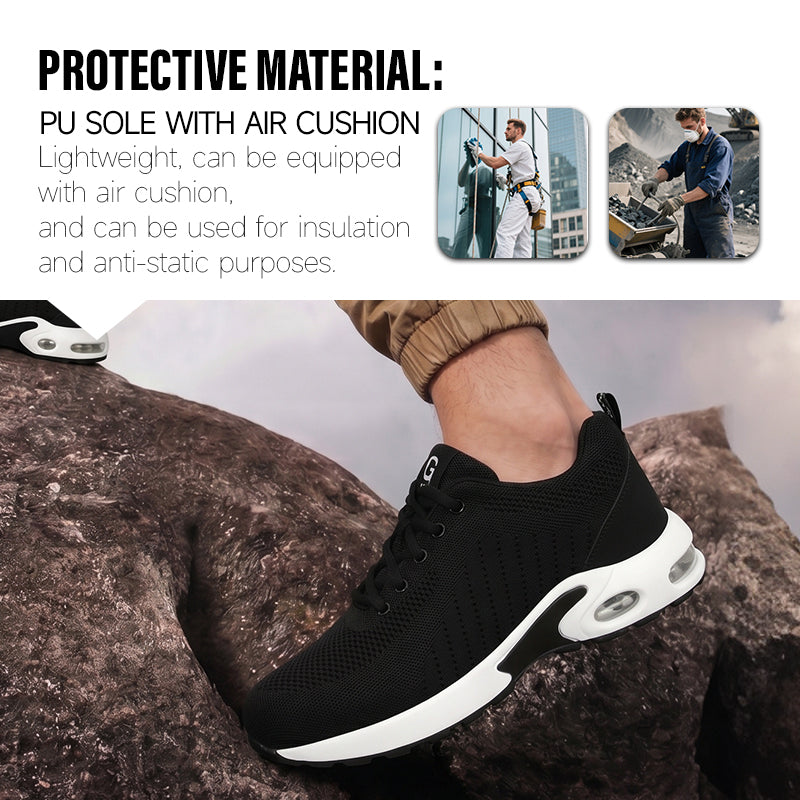GUYISA Acceptable Custom Safety Shoes Breathable Fly Woven Mesh Steel Toe CE Safety Shoes