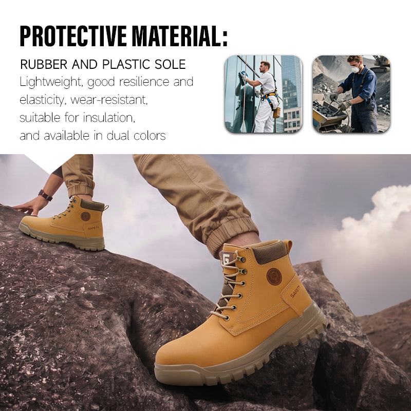 GUYISA Safety Boot Series Light and Convenient European Standard Steel Toe Yellow Color Safety Shoes