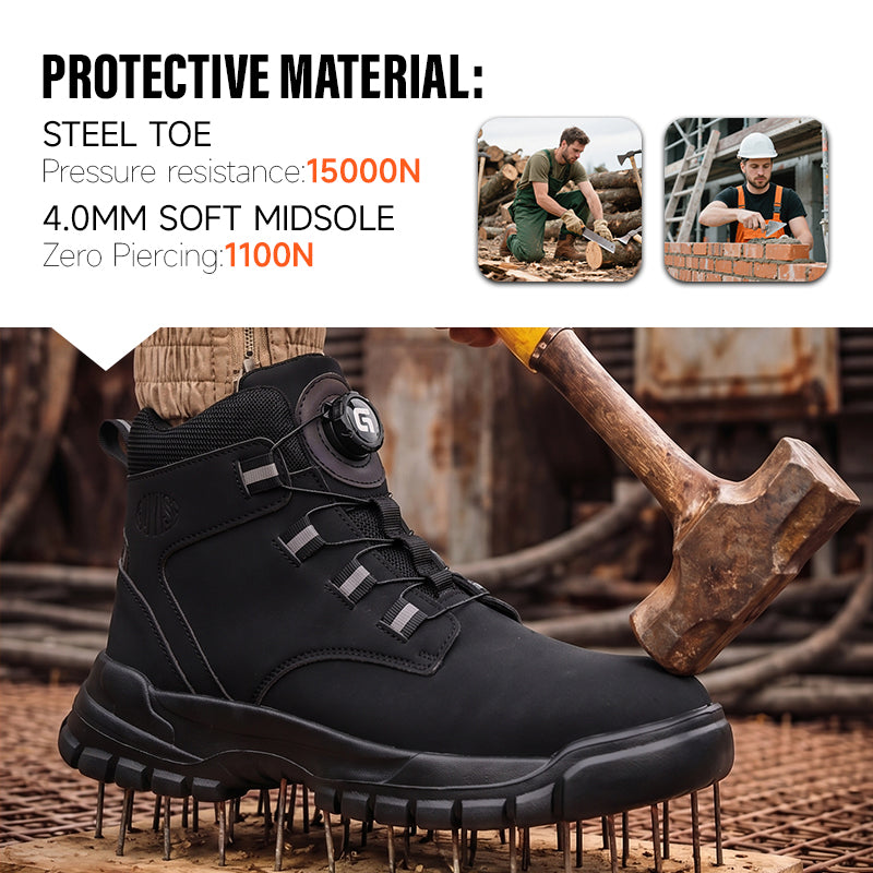GUYISA Wholesale Customised Men's Safety Shoes Waterproof Wear-Resistant Steel Toe Puncture Resistant Safety Boot