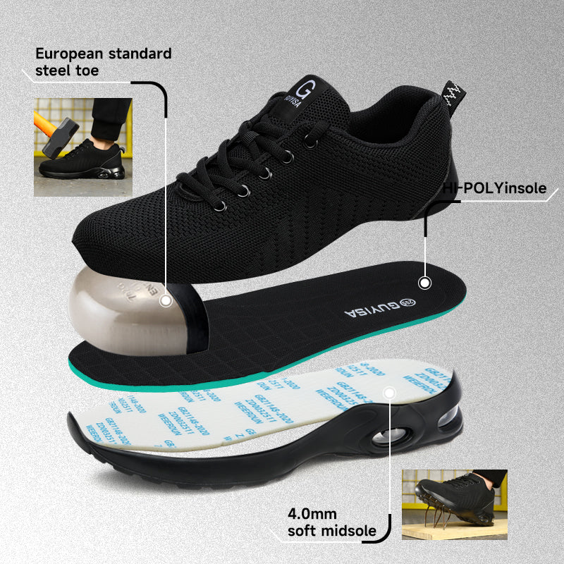 GUYISA Acceptable Custom Ce Certification Safety Shoes Lightweight Safety Shoes Steel Toe