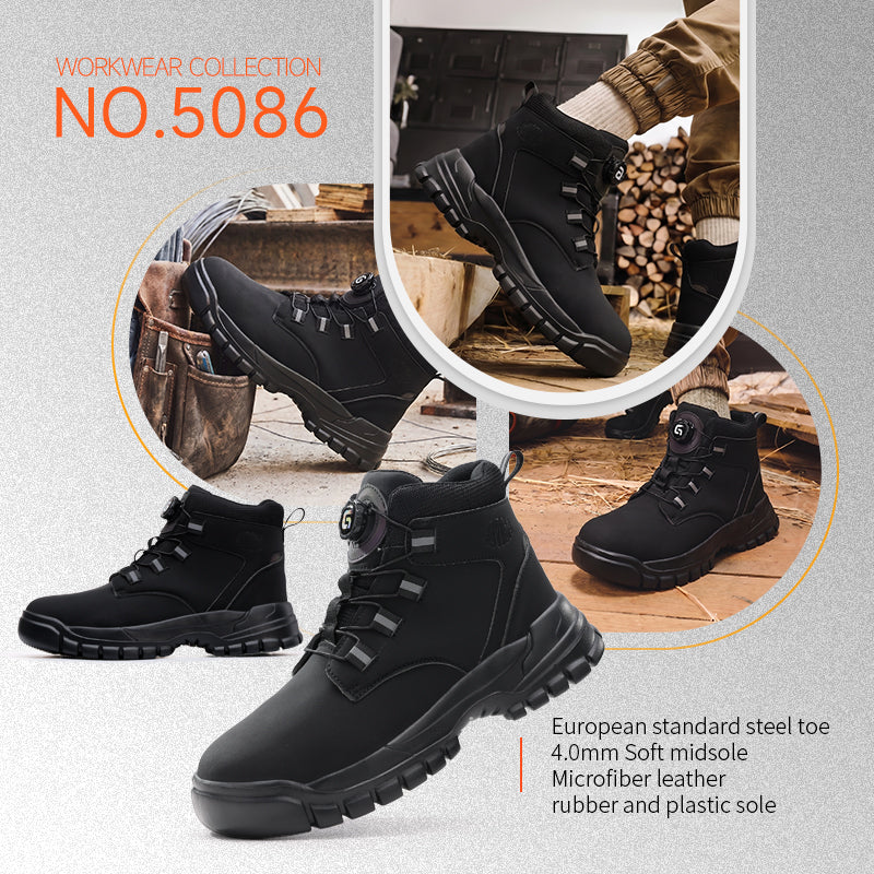 GUYISA Wholesale Customised Men's Safety Shoes Waterproof Wear-Resistant Steel Toe Puncture Resistant Safety Boot