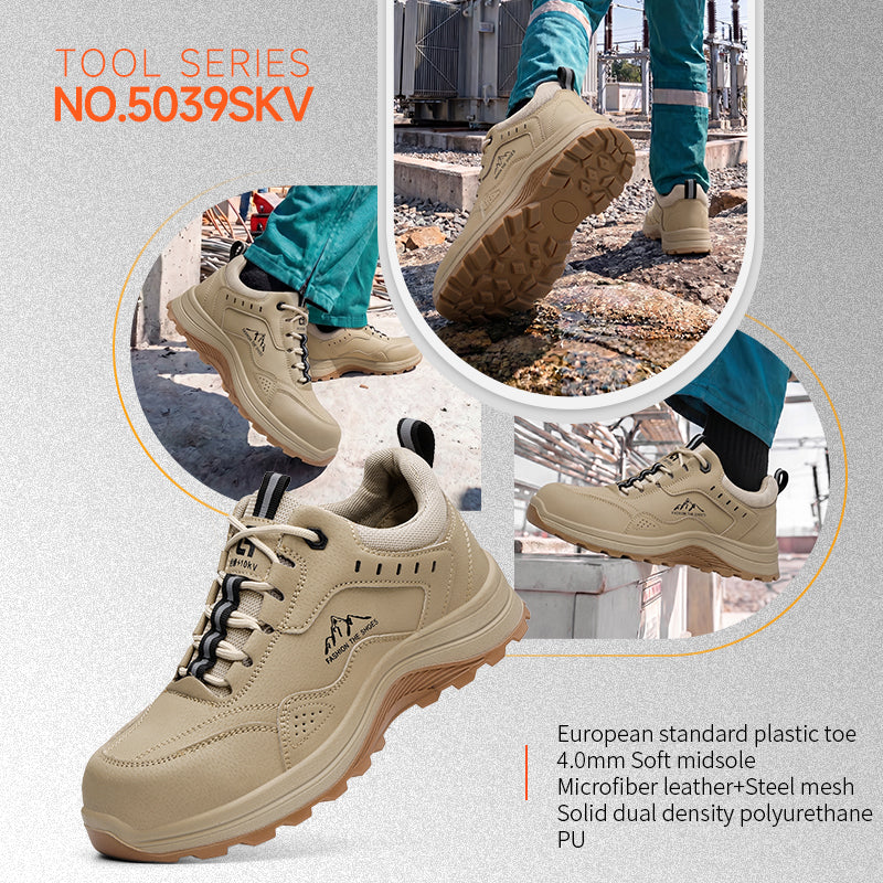 GUYISA 5039SKV 10KV Insulated Safety Work Shoes, Khaki