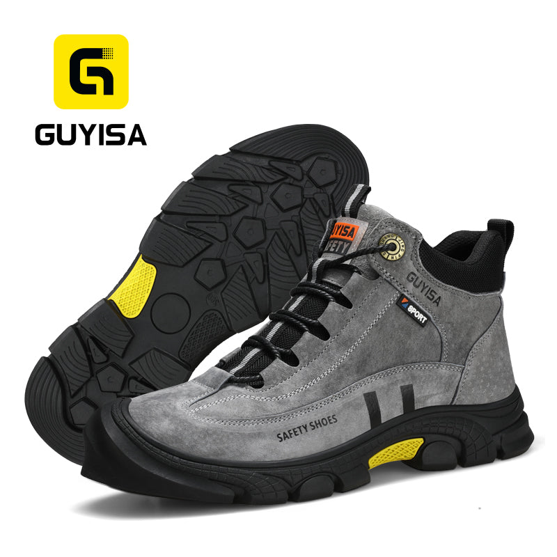 GUYISA Brand Casual Industrial Safety Shoes Non-slip Rubber Sole Anti-stab Anti-steel Toe Work Boot