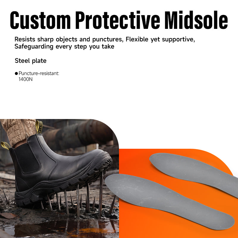 GUYISA Factory Direct Sales Safety Boots Professional S1 Anti-static Soft Waterproof Trimmed Leather Steel Toe Work Boot