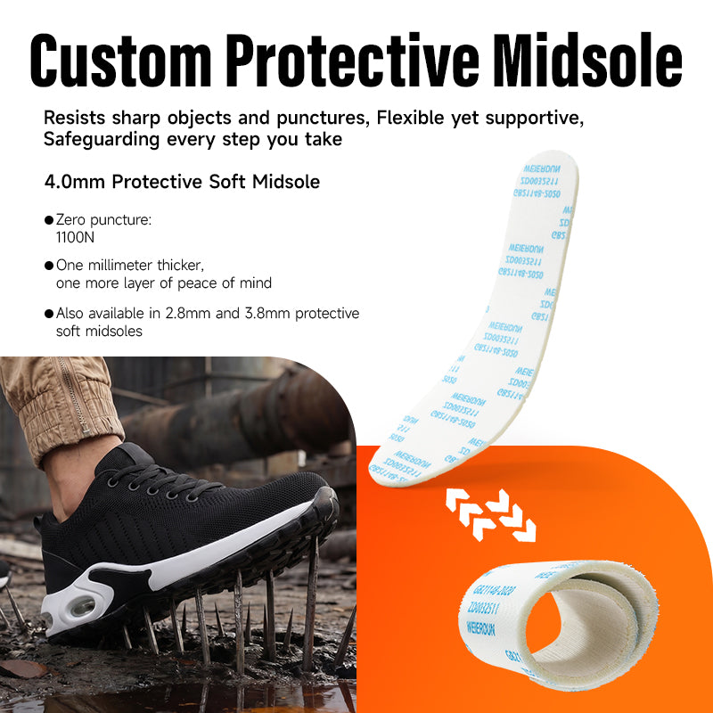 GUYISA Acceptable Custom Safety Shoes Breathable Fly Woven Mesh Steel Toe CE Safety Shoes