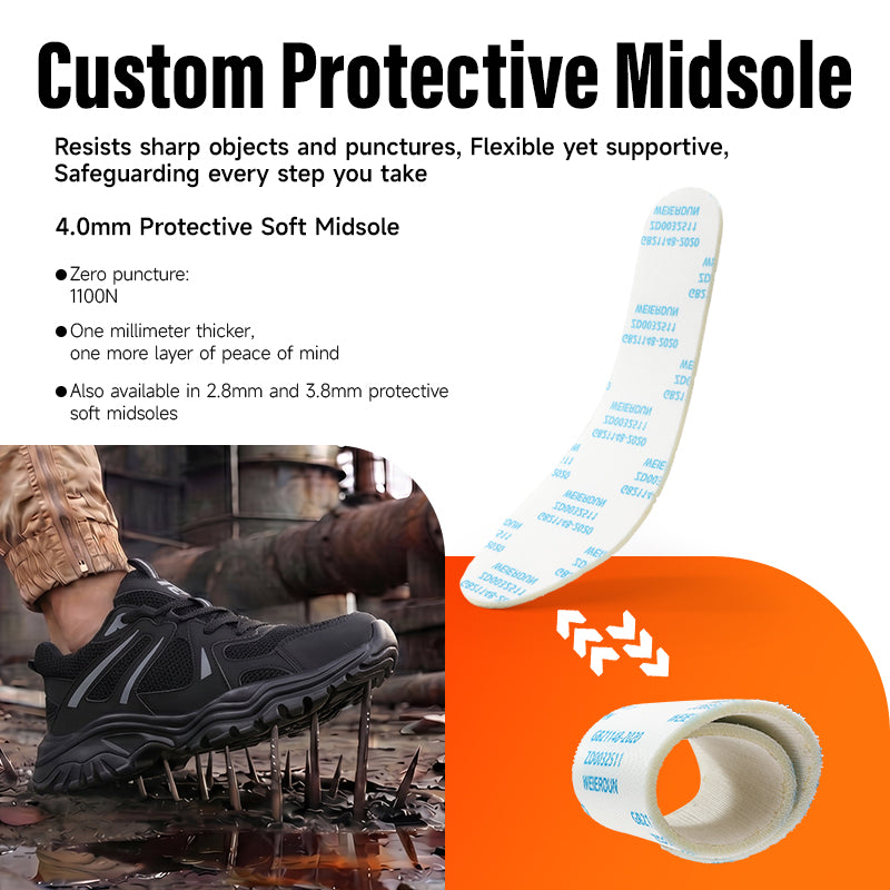 GUYISA 6079T Summer Low-top Safety Work Shoes | Steel Toe Anti-Smash, 4.0mm  Anti-Puncture