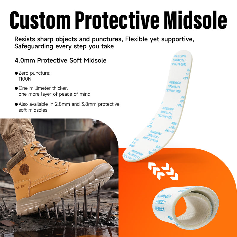 GUYISA Safety Boot Series Light and Convenient European Standard Steel Toe Yellow Color Safety Shoes