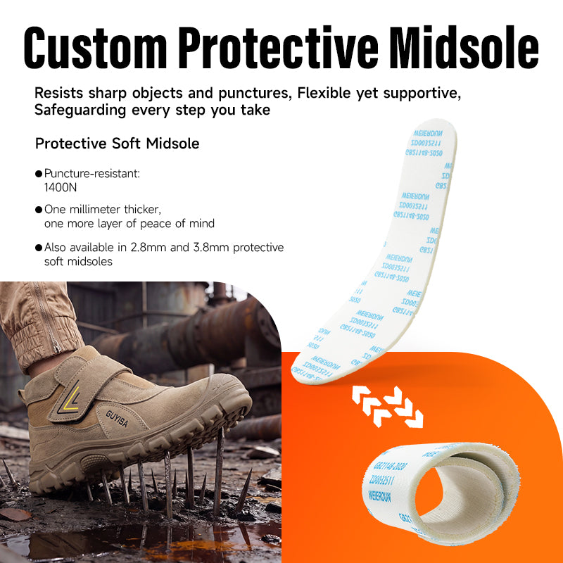GUYISA Welder Safety Boots European Standard Steel Toe Anti-ironing Work Boot for Construction Sites