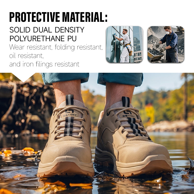 GUYISA 5039SKV 10KV Insulated Safety Work Shoes, Khaki