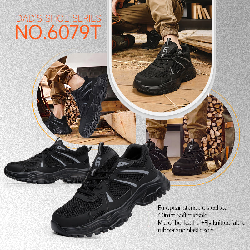 GUYISA 6079T Summer Low-top Safety Work Shoes | Steel Toe Anti-Smash, 4.0mm  Anti-Puncture